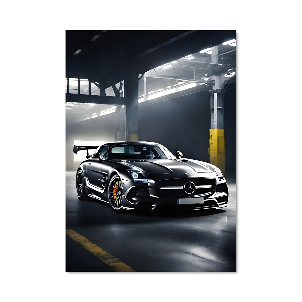 Poster Sls amg black series resplendissant
